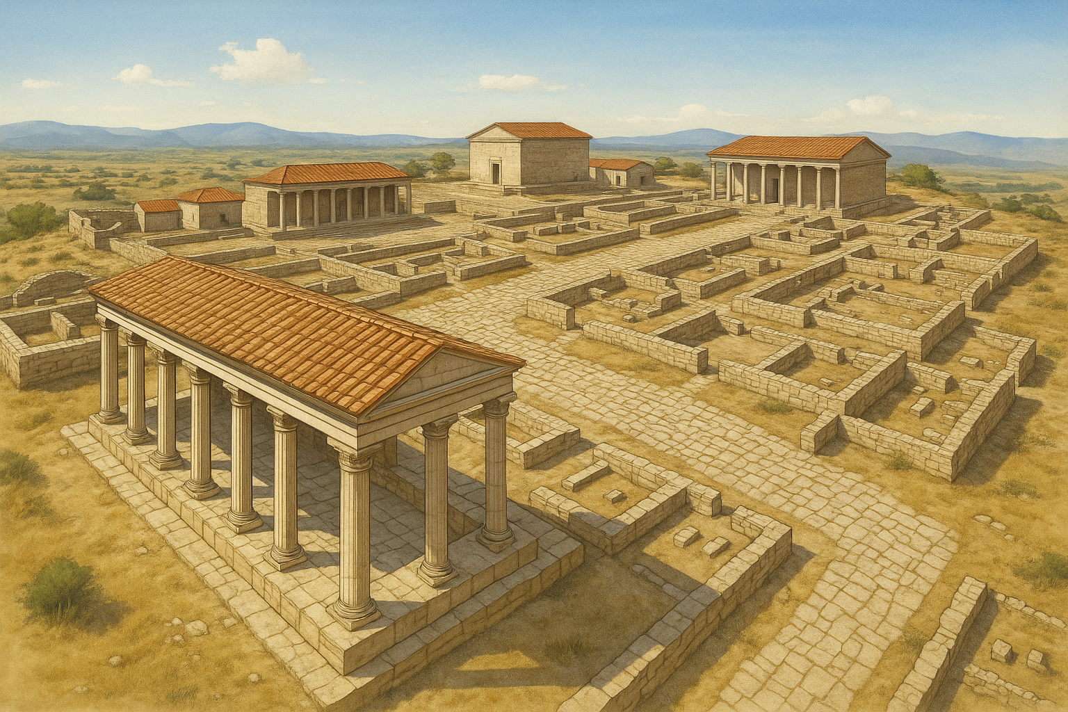 Насловната фотографија е дело на ВИ како можен изглед на градот Гортинија